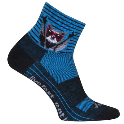 Sockguy Live Fast Athletic Socks - Blue (Size 9-13)