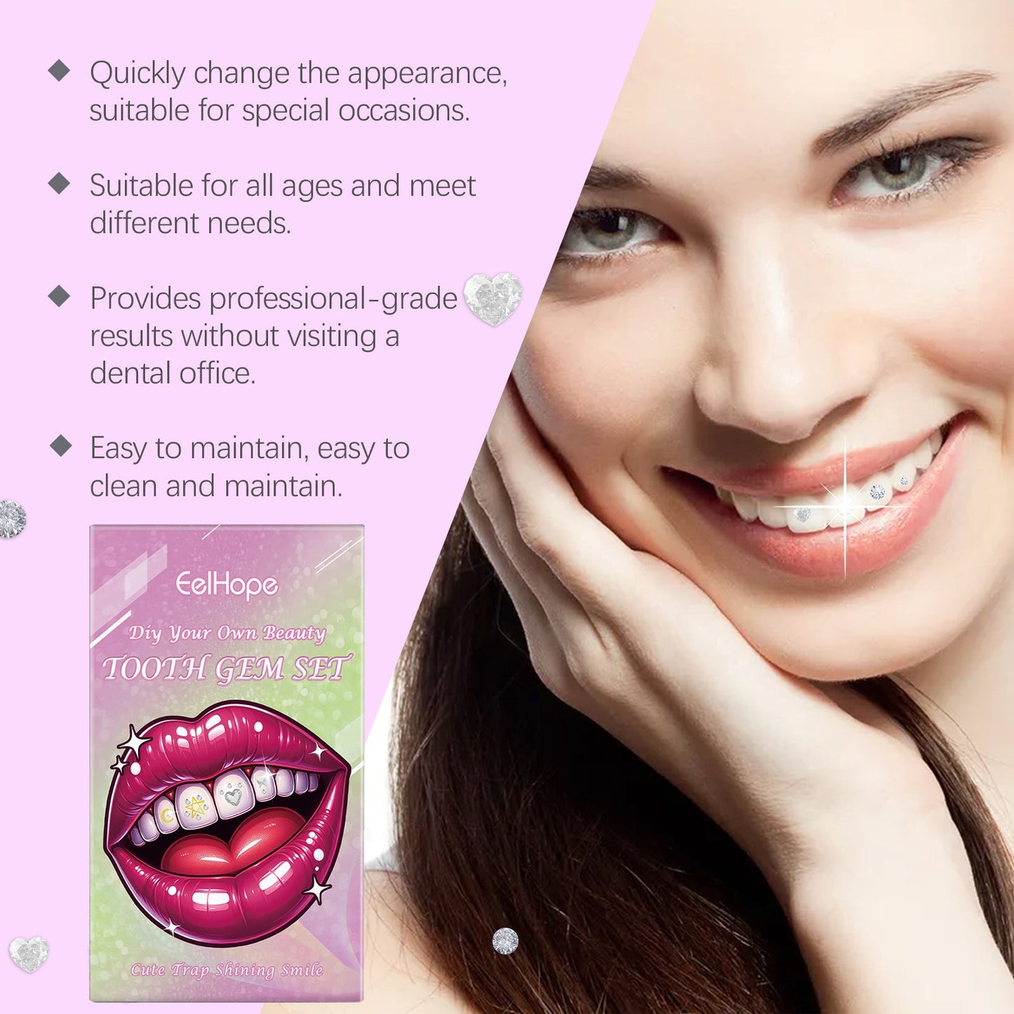 Fashion Teeth Set Diy Fashion Teeth Set Dental Beauty Decoration Drill Combination Personality - Korvel