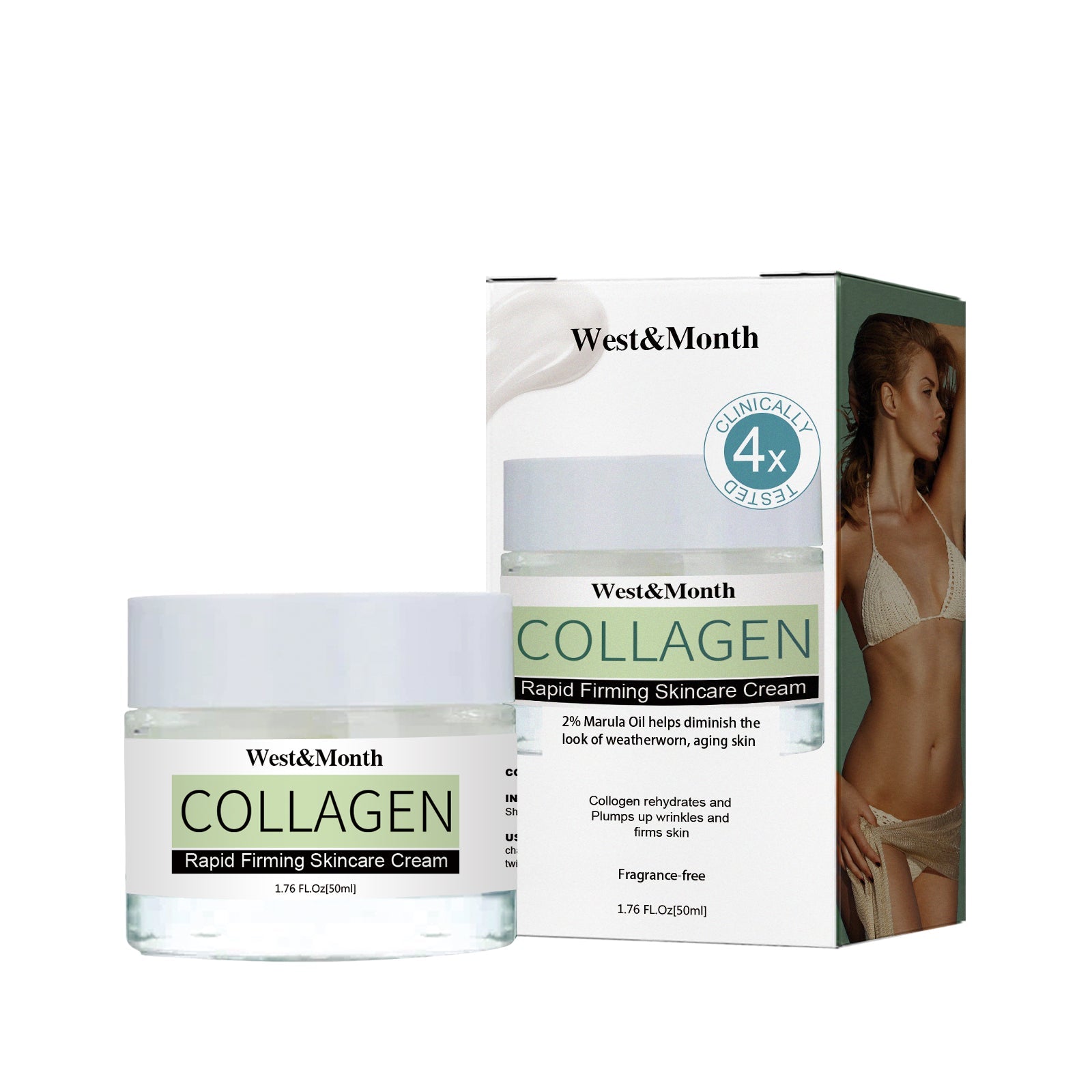 Collagen Rapid Firming Skincare Cream, Tighten Belly Body Sculpting Massage And Slimming Cream - Korvel