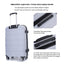 Hardshell Suitcase Spinner Wheels PP Luggage Sets Lightweight Durable Suitcase with TSA Lock,3-Piece Set (20/24/28) ,Silver - Korvel