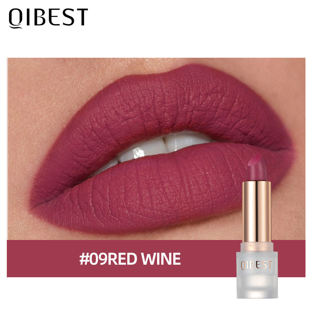 QIBEST Labial Mate de Terciopelo - Color de Larga Duración