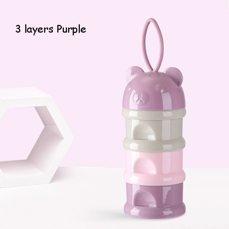 Boîte de rangement portable pour aliments pour bébés Bear Style - 3/4 couches