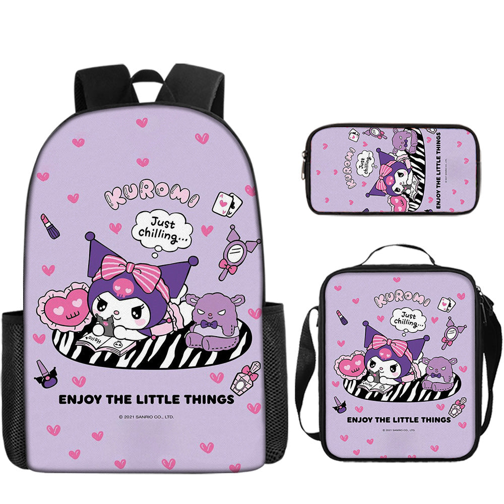 New Cartoon School Bag Printing Custom Bookbag High Quality Backpack Pencil Cases Kids Bags For Girls - Korvel