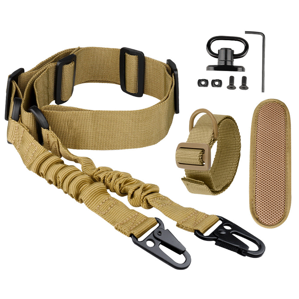 Ordinary Double Point Rope Suit CS Nylon Tactical Strap Cross Body Nylon Tactical Gun Rope - Korvel