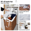 Laundry Hamper With Lid PE Rattan Powder Coating Frame Clothes Hampers with 02 Removable Bags, Wheels, 160L, Brown Color - Korvel
