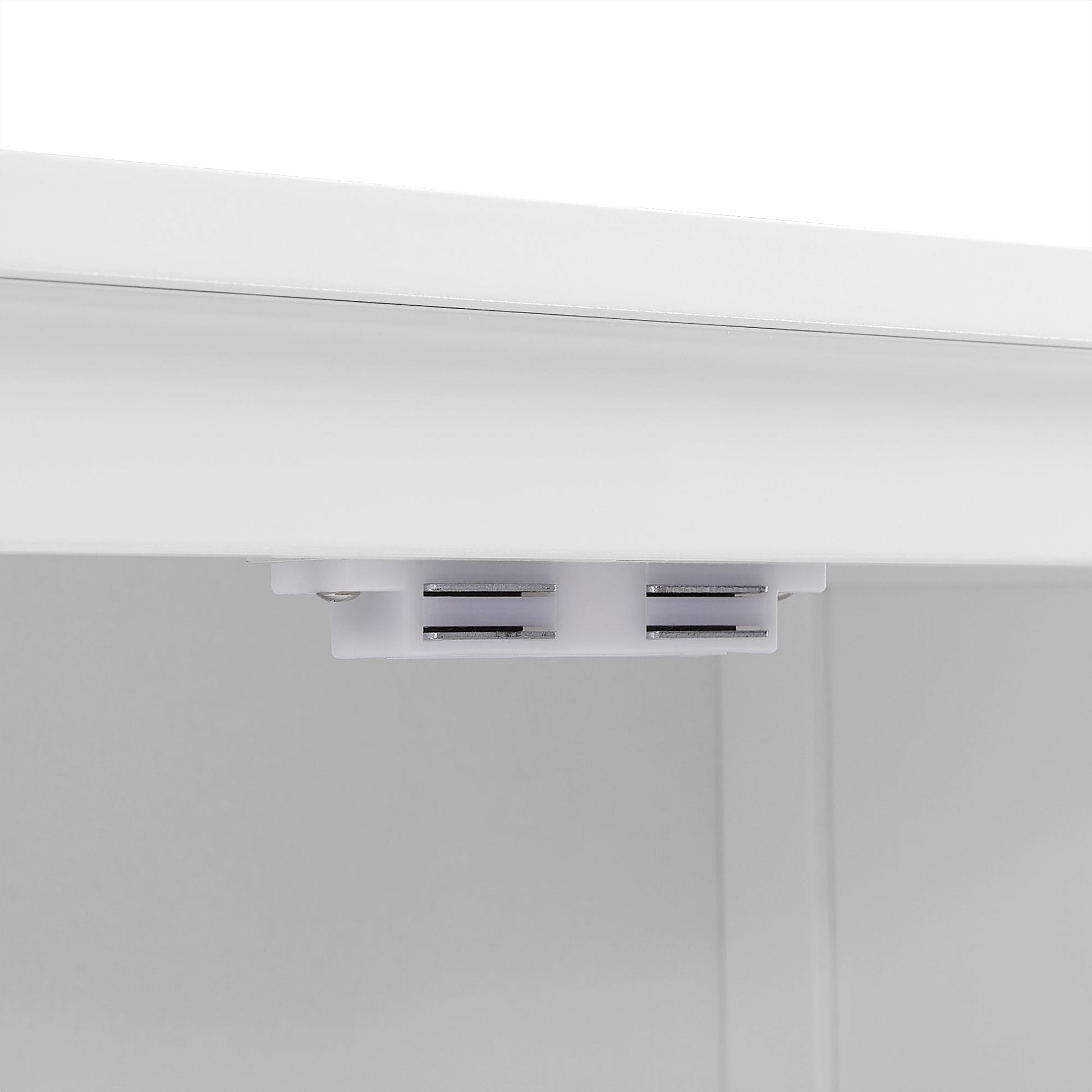 Bathroom Storage Cabinet, Cabinet with Two Doors and Drawers, Adjustable Shelf, MDF Board, White - Korvel