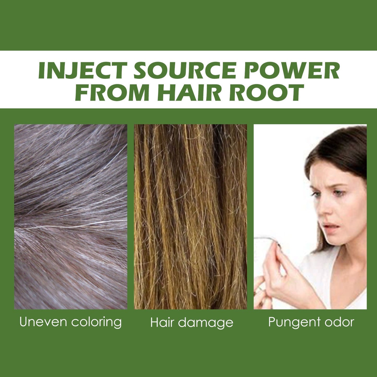 Color de Cabello Negro Natural Plant Bubble - Suave y Duradero