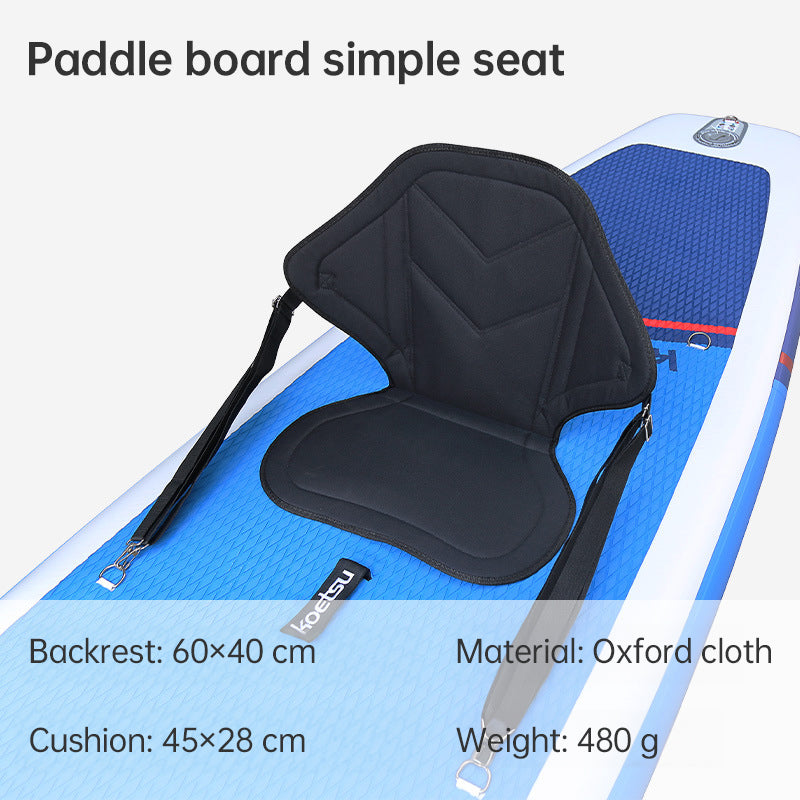 Adjustable padded seat for kayaks, paddleboards, canoes, with backrest, suitable for kayak, canoe, rafts, fishing. - Korvel