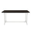 TOPMAX Farmhouse 6-Piece Trestle Dining Table Set with Upholstered Dining Chairs and Bench  59inch, White - Korvel