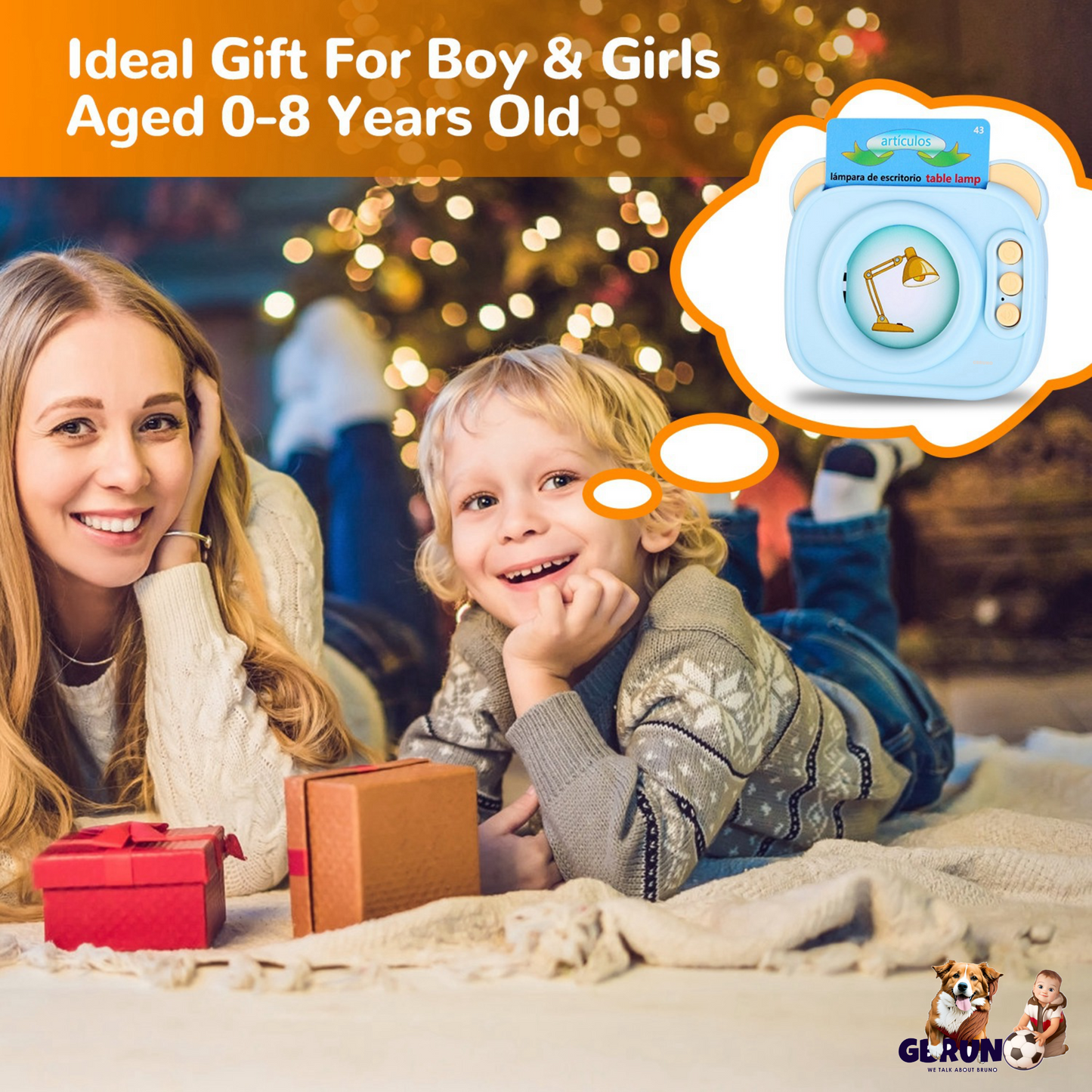 GBruno Bilingual Talking Flash Cards for Kids