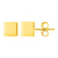 Boucles d'oreilles en cube poli en or jaune 14k