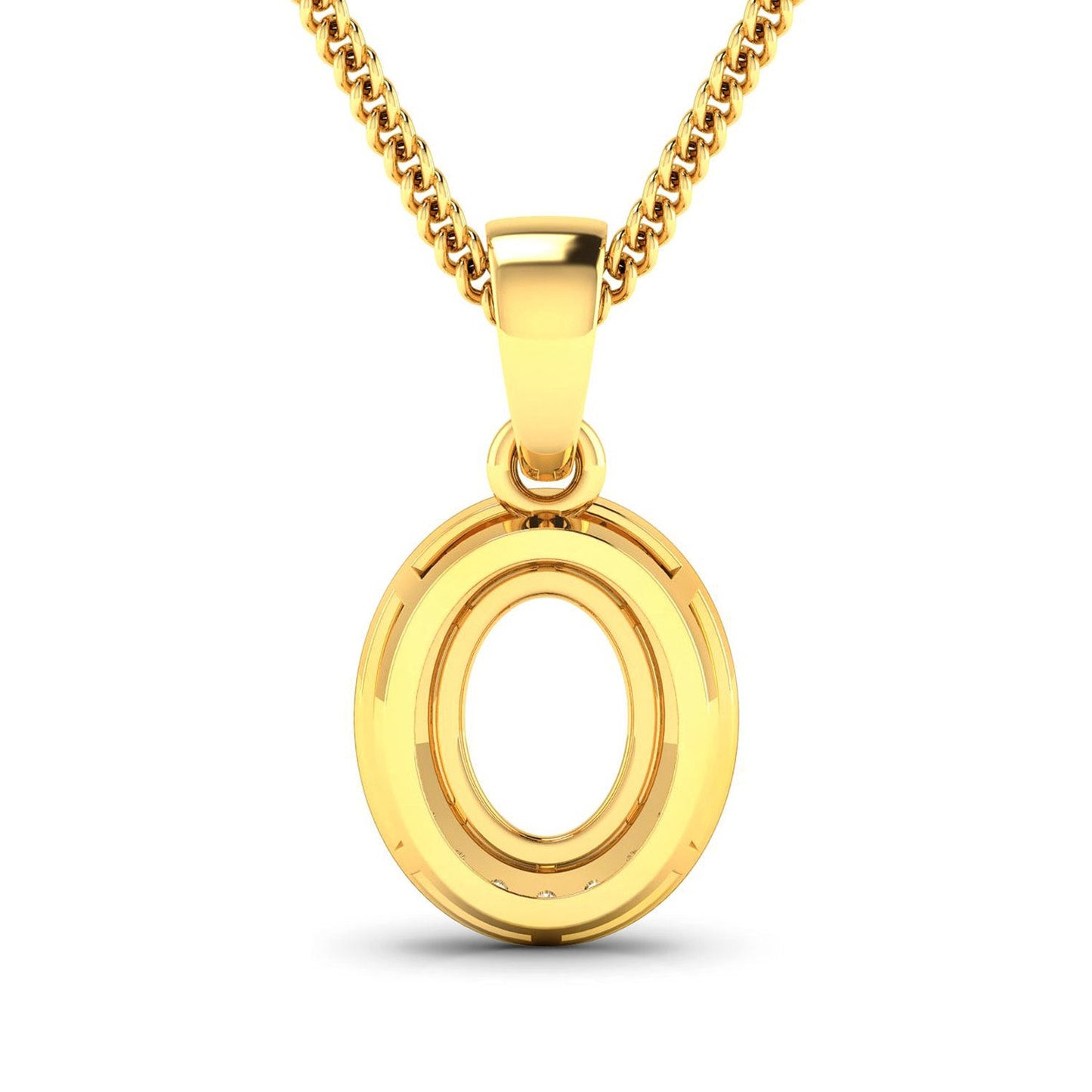 0.18 Carat White Diamond 14K Yellow Gold Semi Mount Pendant