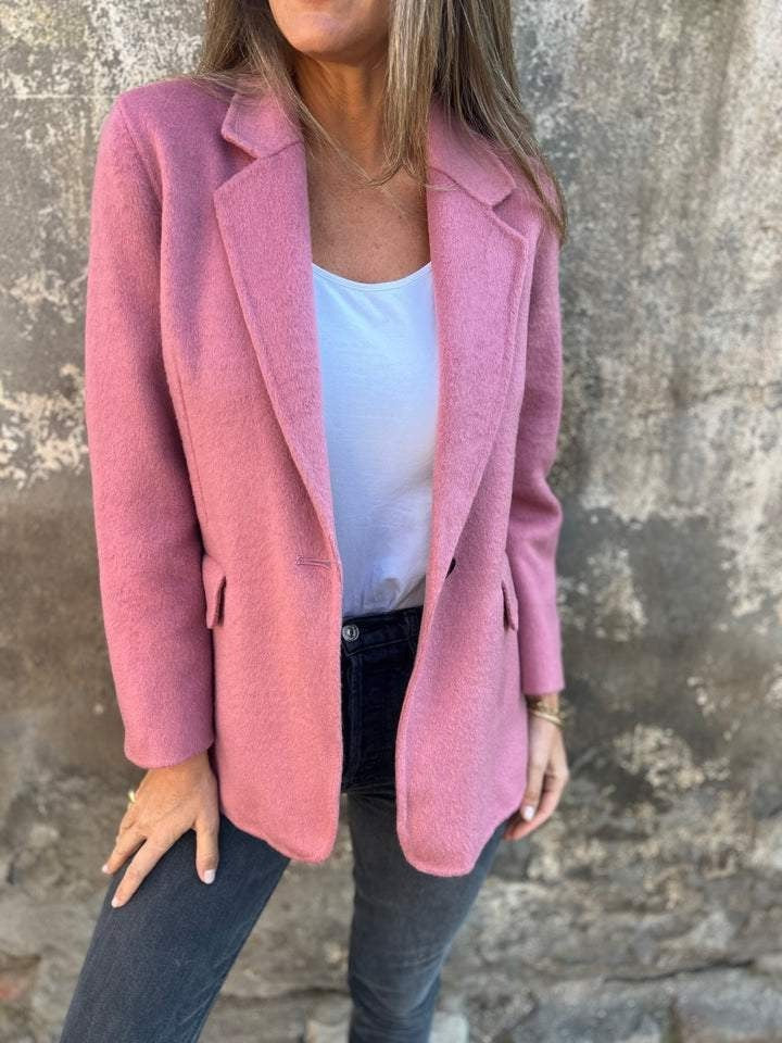 Ins Button Lapel Short Blazer Winter Fashion Commuter Jacket Outwear Women's Clothing - Korvel