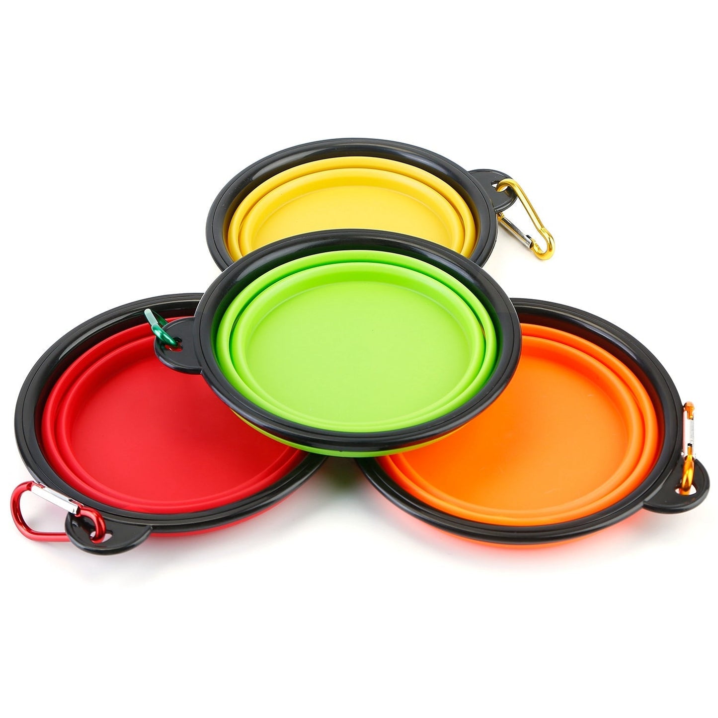GBruno 4Pcs Cuencos de Silicona Colapsables para Perros