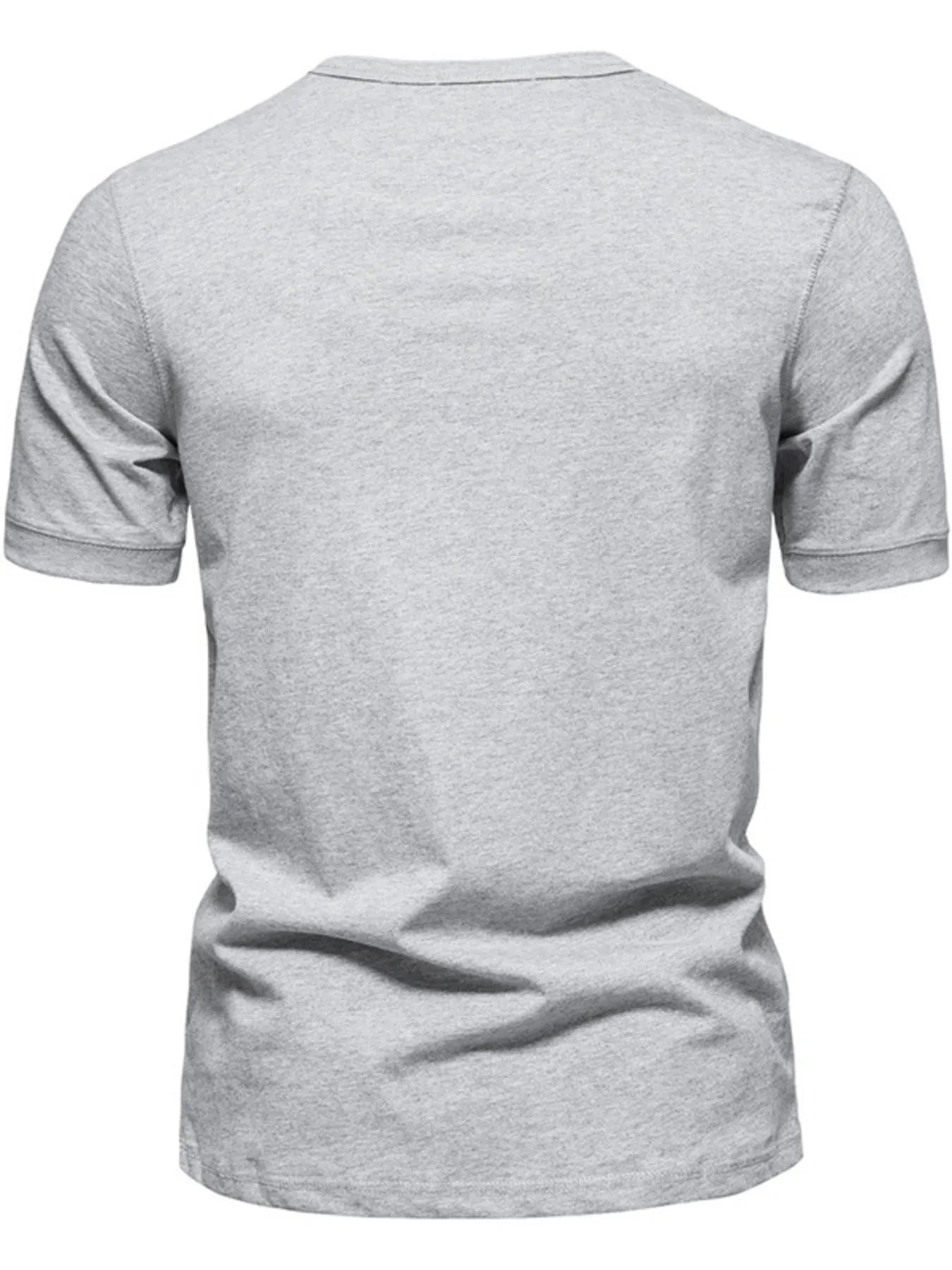 T-shirt Henley pour hommes grande taille avec détail de bouton