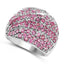 Bague en cluster en rubis véritable de 2,97 carats en argent sterling