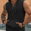 Men's Lace Up Hooded Top