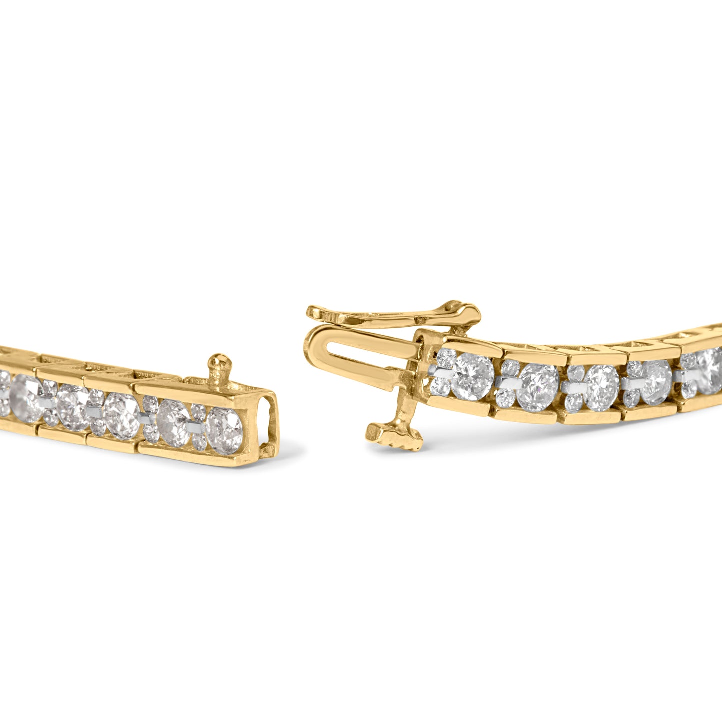 10K Yellow Gold 4.00 Cttw Diamond Tennis Bracelet