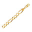 Pulsera Figaro Sólida de Oro Amarillo de 10k