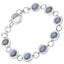 Bracelet en argent sterling .925 avec labradorite véritable de 15,48 carats