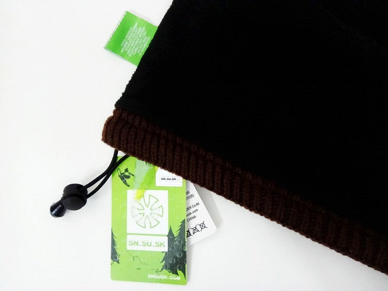 Fleece Lined Knitted Hat Scarf for Outdoor Activities