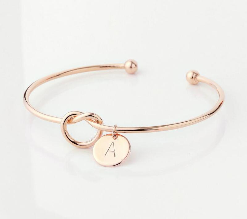 Personalized Knot Initial Bracelets - Luxury Charm Bangles