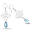 Pendientes de Topacio Azul Suizo de 12.14 Quilates en Plata Esterlina