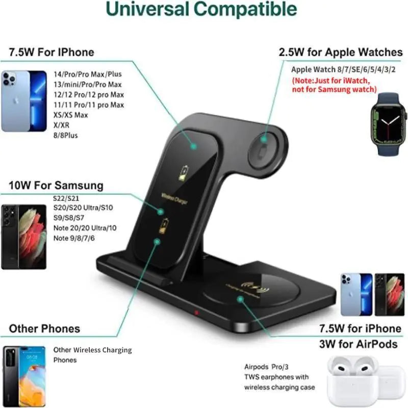 Fast Wireless Charger Stand - Sleek & Efficient Charging