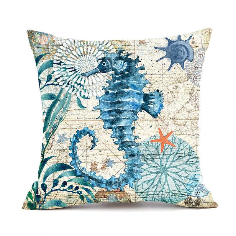 Housses de coussin imprimées Tortue de mer Mandotos pour une décoration intérieure élégante
