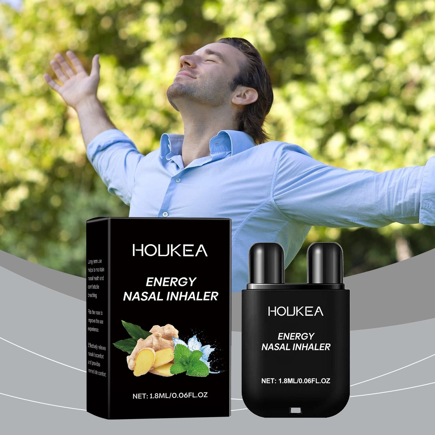 Herbal Inhaler Gently Cleans The Nose And Relieves Discomfort With A Light Nasal Treatment Stick - Korvel