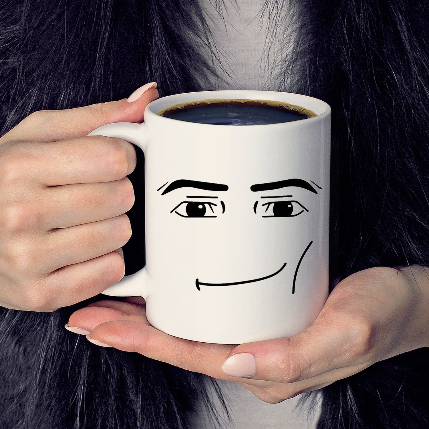 Roblox woman facial expression mug creative boys ceramic breakfast coffee milk cup - Korvel