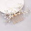 Pearl hair comb headdress Hand-woven crystal comb hair accessories - Korvel