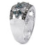Bague de fiançailles en argent sterling avec diamant bleu véritable de 0,62 carat