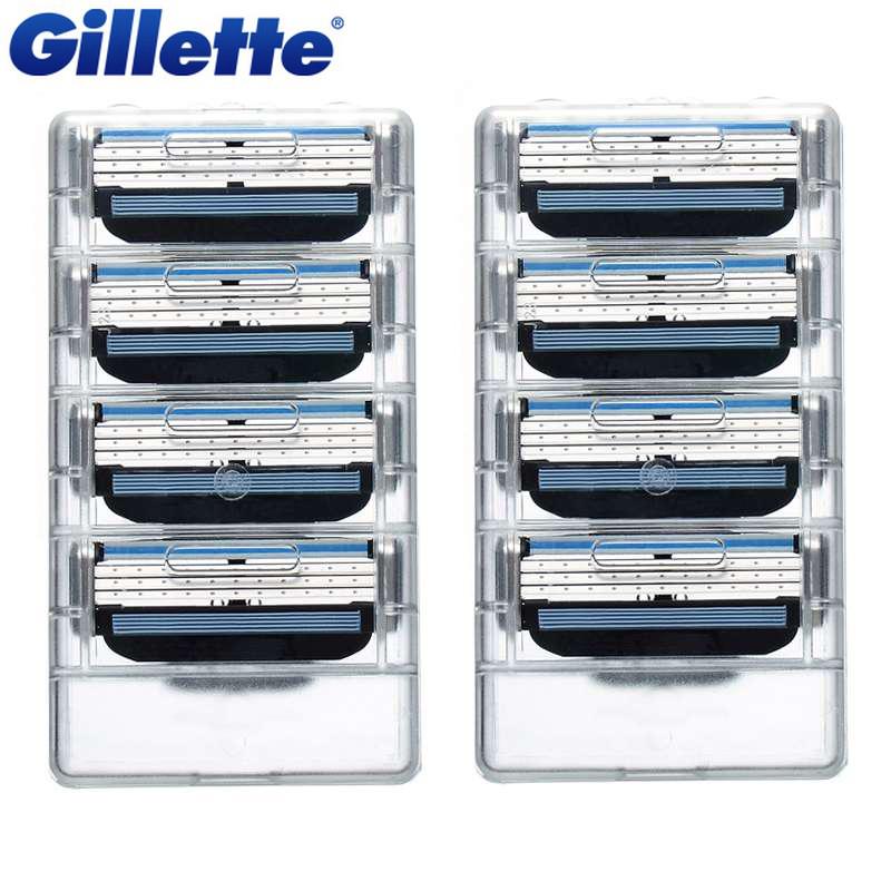 Gillette Mach 3 Men's Face Shaving Razor Blades Brand Mach3 Beard Shave Blade For Men 8Pcs/Pack - Korvel