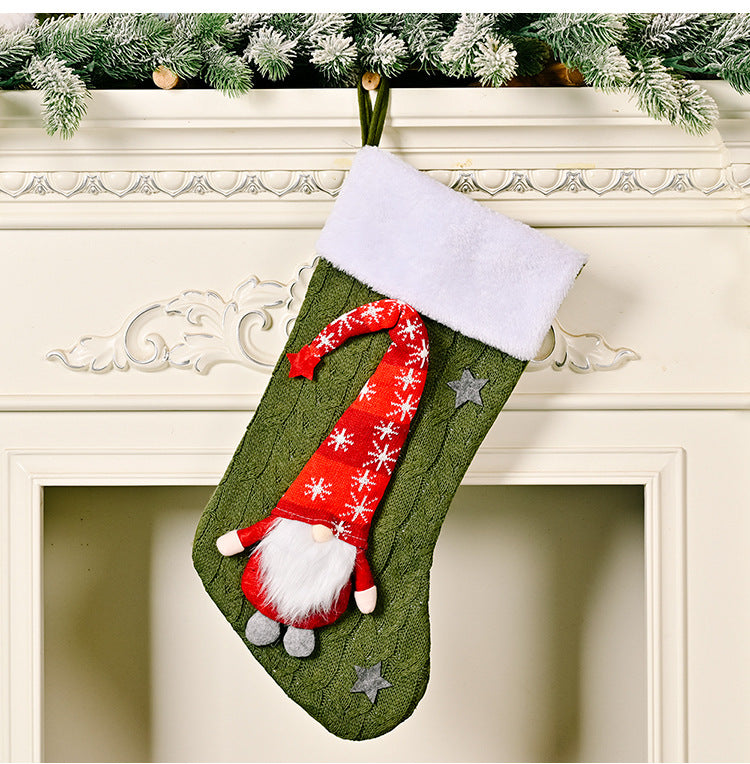 Chaussettes de Noël en tricot Rudolf pour une décoration festive