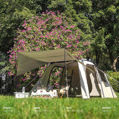 Landwolf Large Space Tunnel Tent for Outdoor Camping