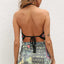 Geometric Halter Neck Swim Top - Korvel