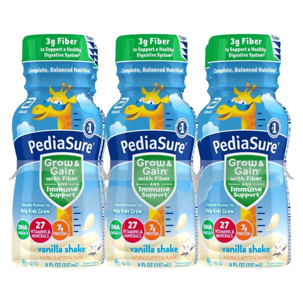 PediaSure Grow & Gain avec Fibres Shake Nutritionnel pour Enfants, Vanille - 6 Comptes