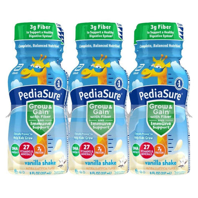 PediaSure Grow & Gain with Fiber Kids' Nutritional Shake, Vanilla - 6 Count