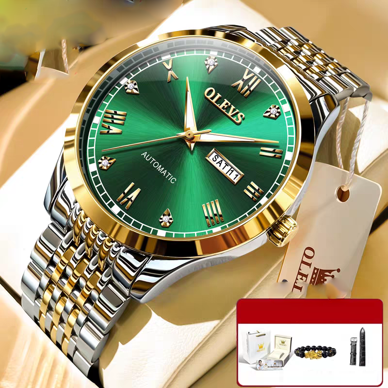 Montre mécanique automatique entièrement automatique pour homme avec lumière nocturne
