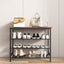 DN 4-Tier Metal Shoe Rack, Modern Multifunctional Shoe Storage Shelf with MDF Top Board, 1 pc per carton - Korvel