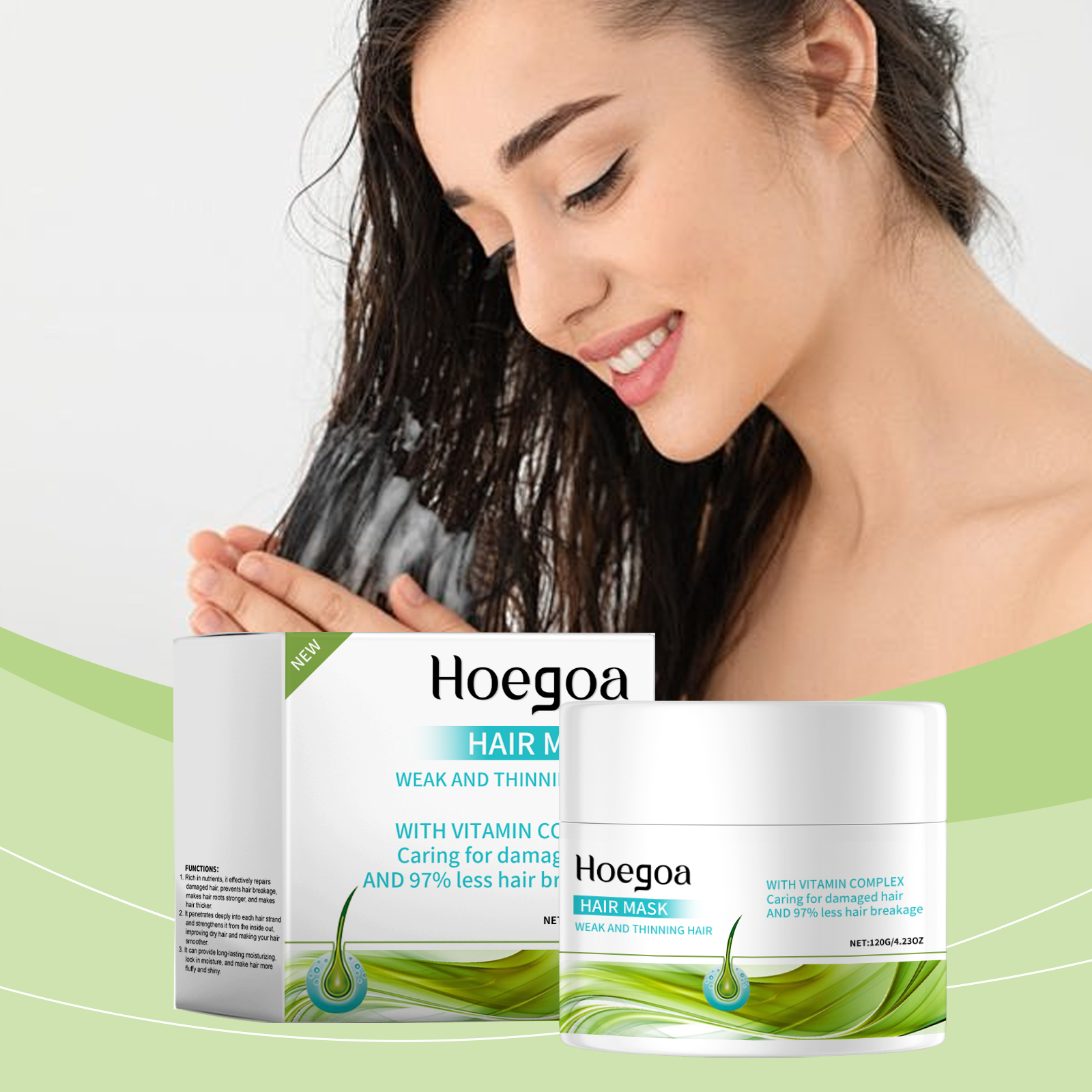 Nourishing Hair Mask Moisturizes And Moisturizes Hair, Fluffy, Soft, And Glossy Hair Mask - Korvel
