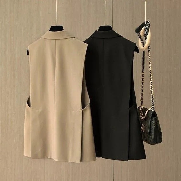 Korean-Style Versatile Women's Blazer Vest