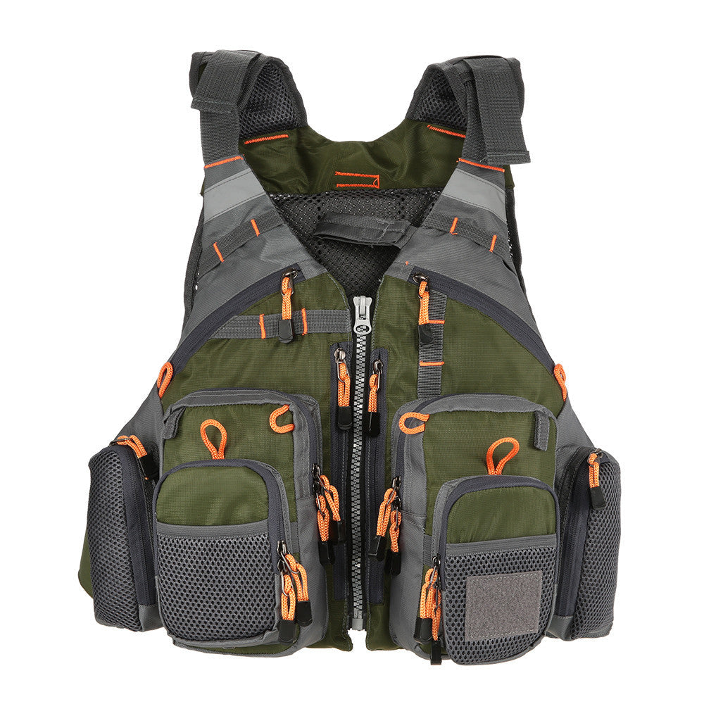 Outdoor Sport Fishing Life Vest Men Breathable Swimming Life Jacket Safety Waistcoat Survival Utility Vest - Korvel