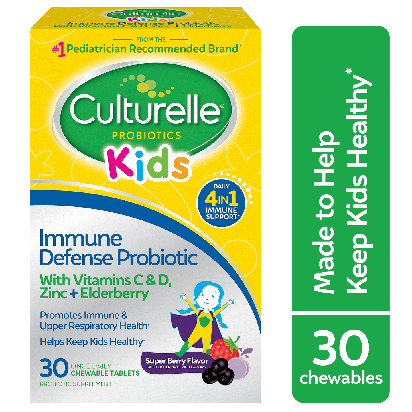Culturelle Kids Défense Immunitaire Quotidienne Comprimés à Mâcher - 30ct