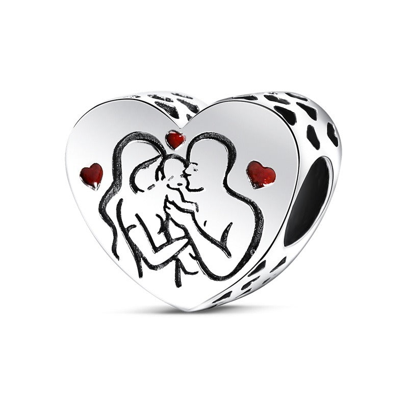 Family and Friendship Series Love Bead Pendant DIY Bracelet Necklace - Korvel