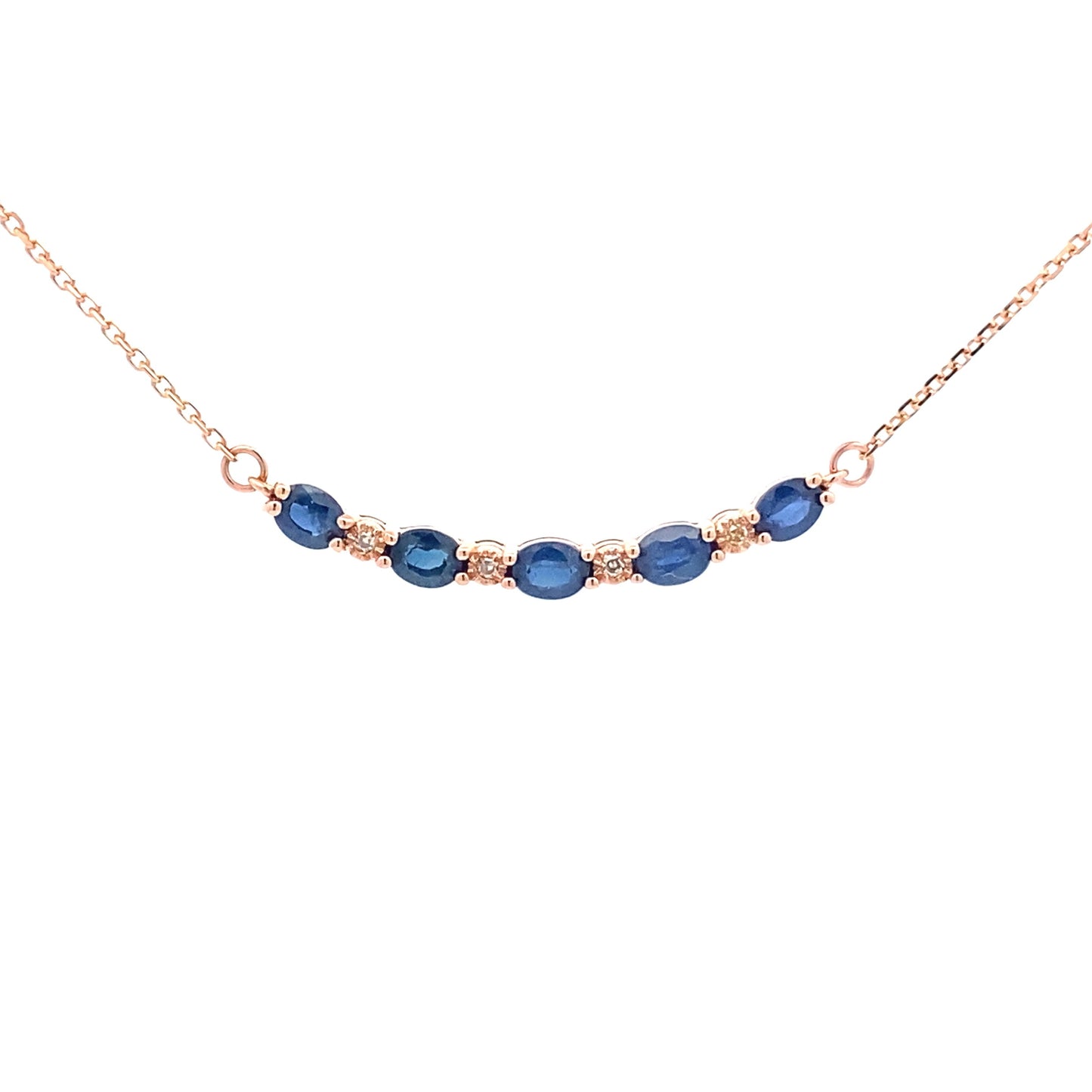 .73ct Sapphire Diamond Pendant in 10KT Rose Gold