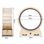 Cat Exercise Wheel for Indoor Cats, Cat Running Wheel with Carpeted Runway 37" Natural Wood Color - Korvel