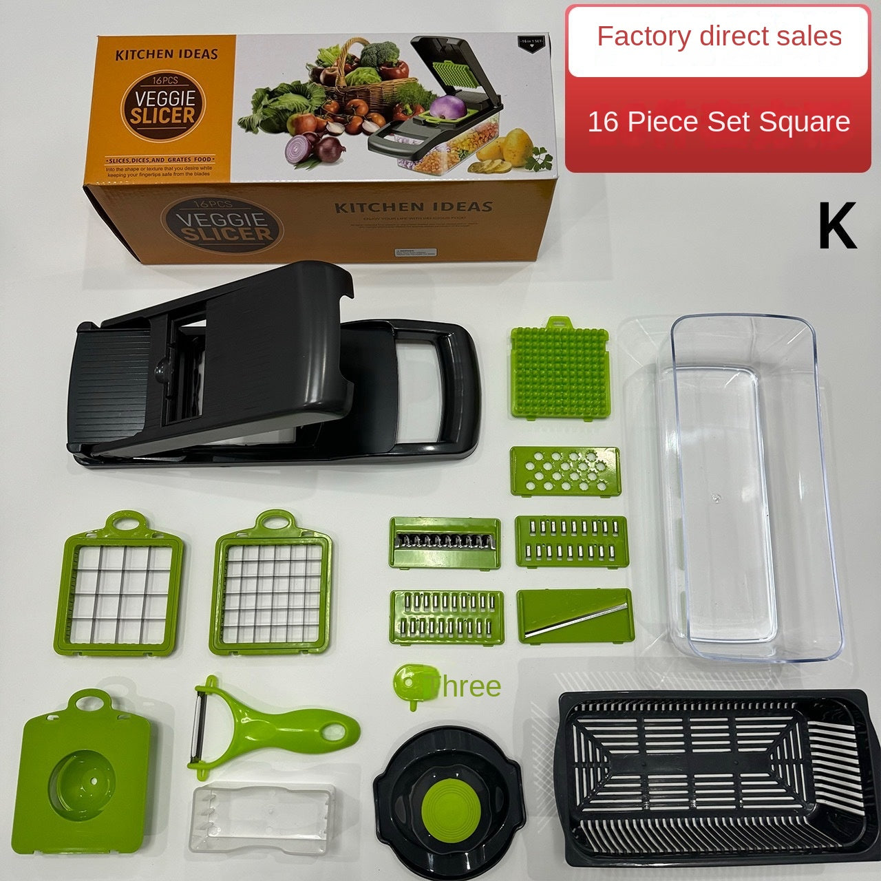 Multifunctional Vegetable Chopper Kitchen Dicer Grater Shredder Set Vegetable Cutter - Korvel