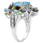 Anillo de Compromiso de Múltiples Piedras de 10.34 Quilates en Plata Esterlina .925